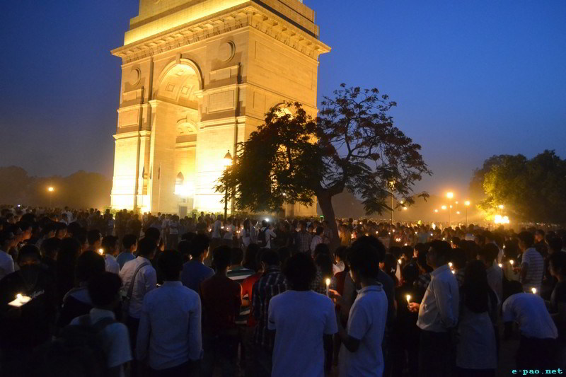 Justice for Loitam Richard Campaign at INdia Gate, Delhi by MSAD 
