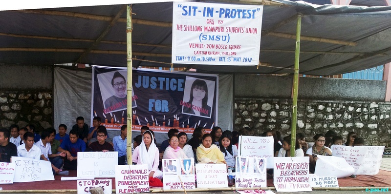 Sit-in-Protest against killing of Richard Loitam and death of Dana Sangma  at Shillong :: May 13 2012