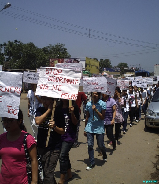 Protest rally against murder of Loitam Richard held in Tripura :: 05 May 2012