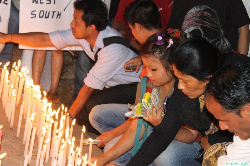 Candle Light vigil for Loitam Richard & Dana Sangma at Shillong :: 03 May 2012
