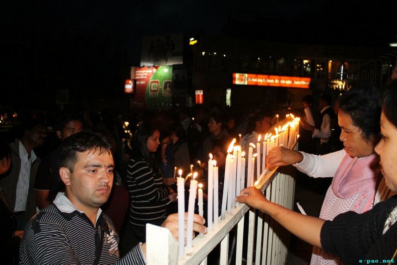 Candle Light vigil for Loitam Richard & Dana Sangma at Shillong :: 03 May 2012