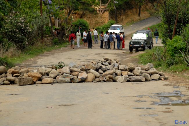 A blockade at the (then) NH-39 (Kangpokpi to Maram) in  May 07 2010 in the aftermath of  Muivah's proposed visit to Manipur