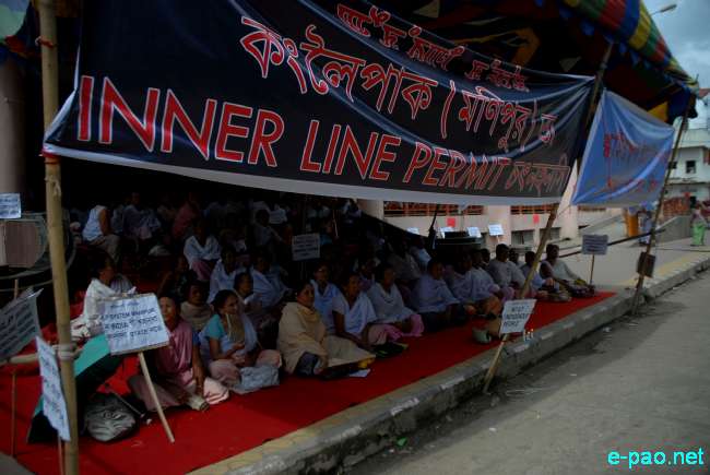 Sit-In-Protest for Inner Line Permit System in Manipur :: 21 August 2011
