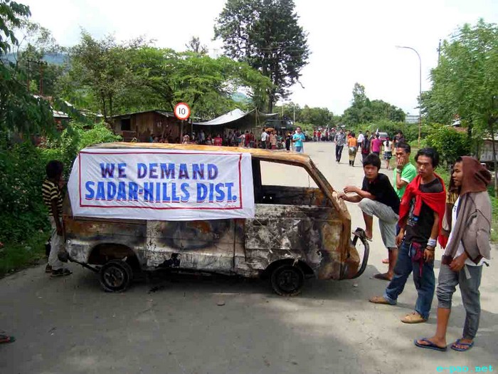 Economic Blockade imposed by the Sadar Hills Districthood Demand Committee :: August 8 2011