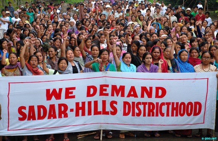 Economic Blockade imposed by the Sadar Hills Districthood Demand Committee on August 14 2011