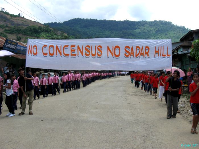 Protest Rally against creation of Sadar Hills District at Noney , Tamenglong District :: August 26 2011