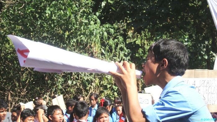 Students and Teachers Mass Rally at Kangpokpi for Sadar Hills District creation :: October 14 2011