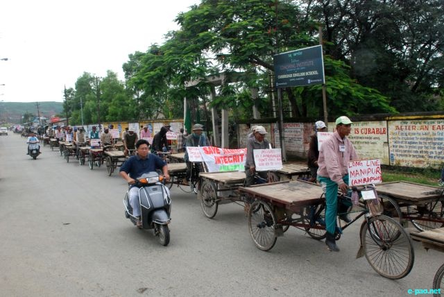 Rickshaw Driver Rally against the blockade of National Highway :: 29 May 2010