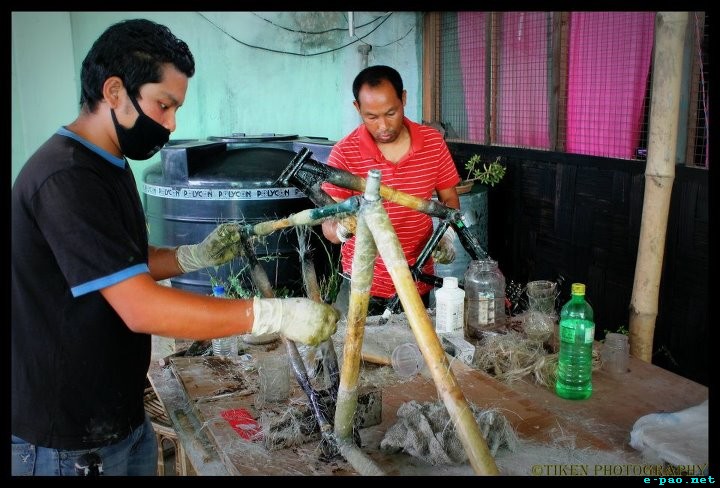 Environmentally friendly Cycles made from bamboo by Manipur Cycle Club from April 1-4 2012