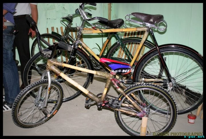 Environmentally friendly Cycles made from bamboo by Manipur Cycle Club from April 1-4 2012