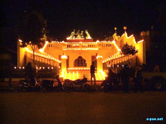 Nupilal memorial complex Imphal at Night in 2008