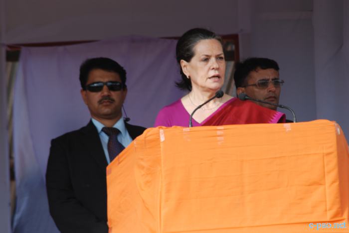 UPA chairperson Sonia Gandhi visits Manipur : 12th November 2010