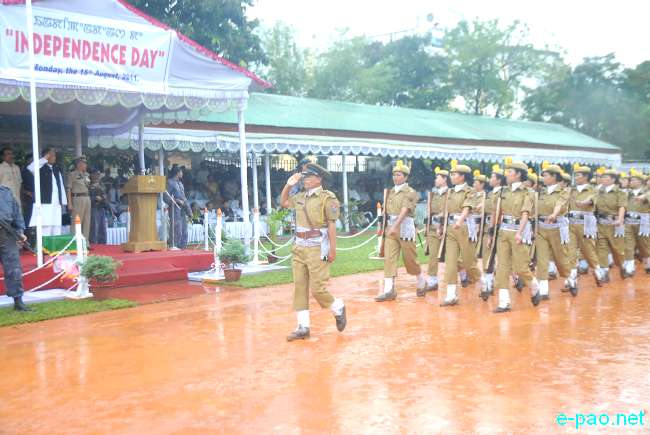 Independence Day Observation  at Ist Manipur Rifle Parade Ground , Imphal :: 15 August 2011