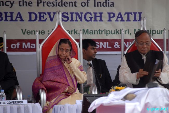 Pratibha Devisingh Patil - President of India visit to Imphal :: 11 March 2011