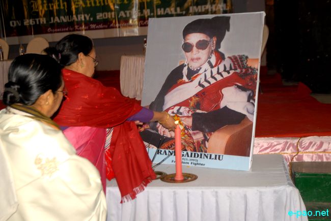 96th Birth Anniversary of Rani Gaidinliu on 26th Jan 2011 at GM hall Imphal