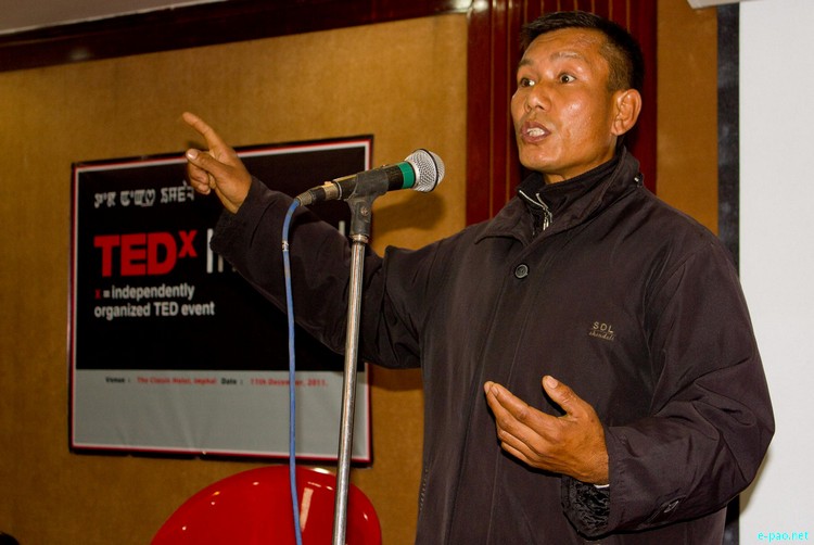 Ngangbam Lelen Meitei speaking at TEDxImphal on  11 December 2011
