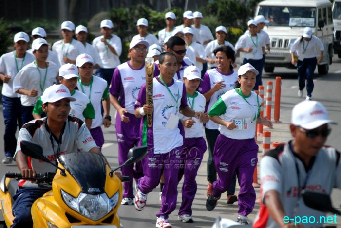 Manipur Sports persons at the Queen's Baton Relay for Commonwealth Games 2010 - Manipur Leg :: 27 July 2010 