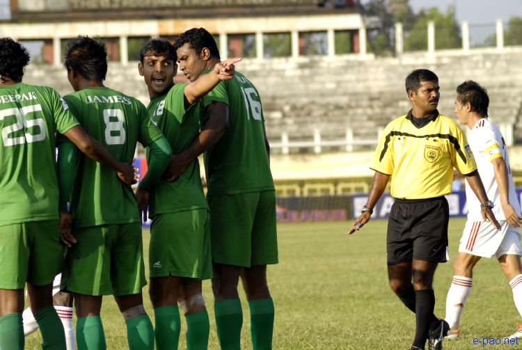 I League Football Tournament at Imphal : FC Lajong Vs HAL on Oct 28 2011