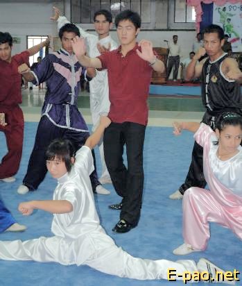 Wushu expert Liang Dong in Imphal :: July 2008
