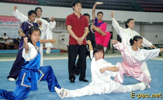 Wushu expert Liang Dong in Imphal :: July 2008