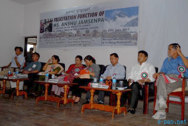 Felicitation Function of Team Arunachal on scaling Mt Everest :: June 20 2011