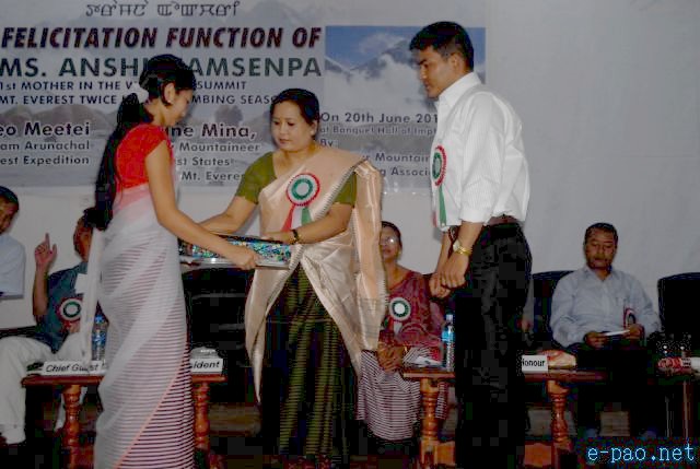 Felicitation Function of Team Arunachal on scaling Mt Everest :: June 20 2011