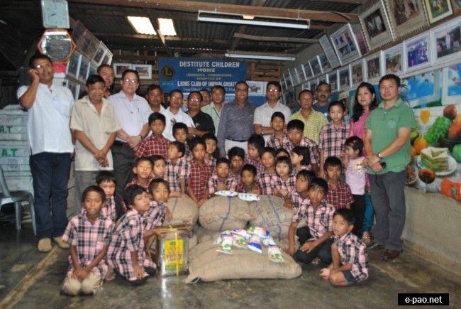 Distribution of essential food items to Lei-Engkhol Distitute Childrens' Home, Chingmeiron