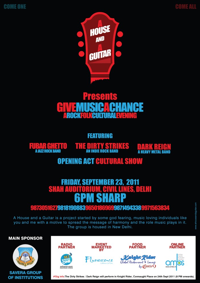Give Music A Chance :: Free Rock Concert at Delhi on 23 September 2011