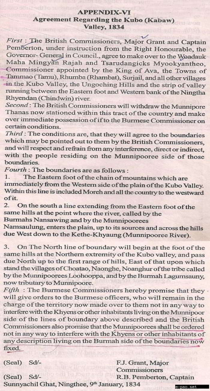 Agreement regarding Kabo Valley