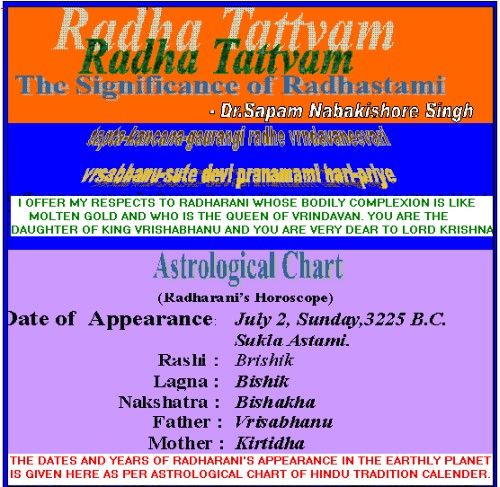 Radha Tatvam : The significance of Radhasthami