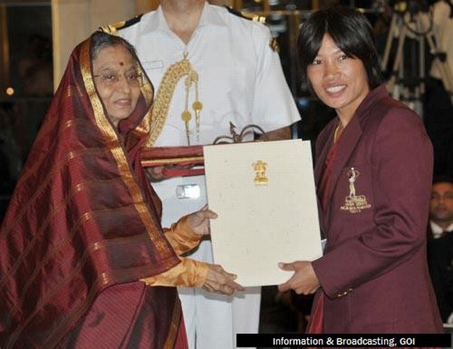 Wangkhem  Sandhyarani - Arjuna Award winners 2011