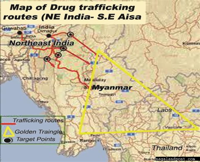 Karbi Anglong district bordering Meghalaya and Nagaland in west and eastern border has not only become a den for insurgent activities, but amid all other crimes, it has also become a major hub in the Northeast for trade in contraband narcotics and psychotropic drugs etc.
