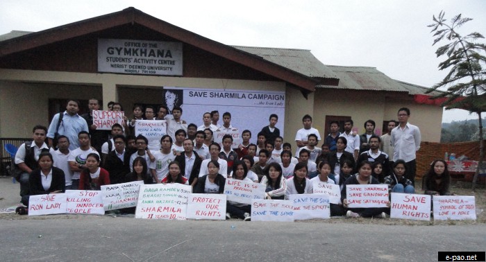 Save Irom Sharmila Campaign at Arunachal Pradesh