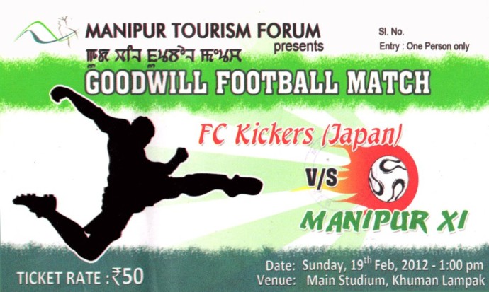 Goodwill Football Match between Manipur XI and FC Kickers, Japan at Imphal