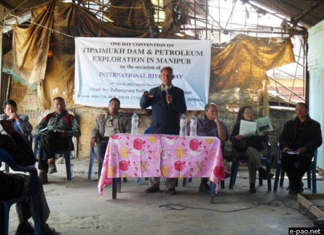 community elder sharing concerning on Tipaimukh dam and oil exploration