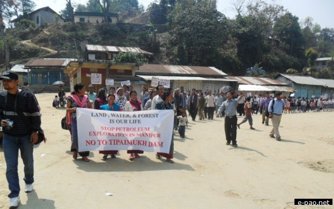 Community Rally against oil exploration and Tipaimukh dam at Nungba
