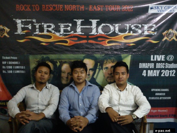 Image of officials from the Sky Group &  Sisters Entertainment, the organizers of Rock To Rescue North-east India Tour 2012