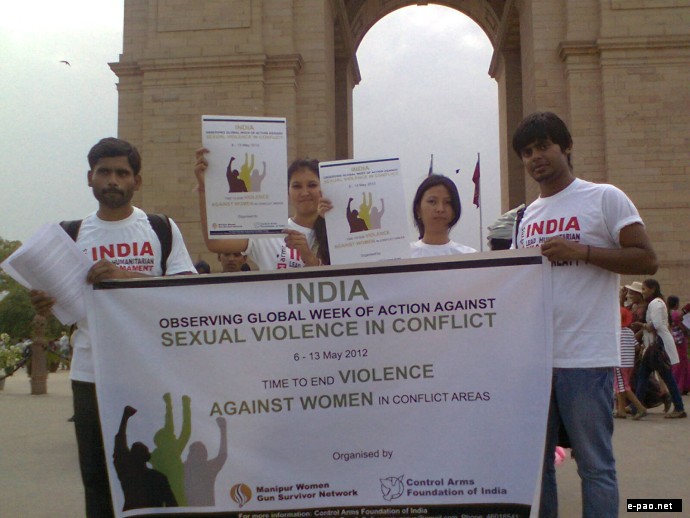 Awareness programme on 'Stop Rape and Gender Violence in conflict' at India Gate, 11 May 2012