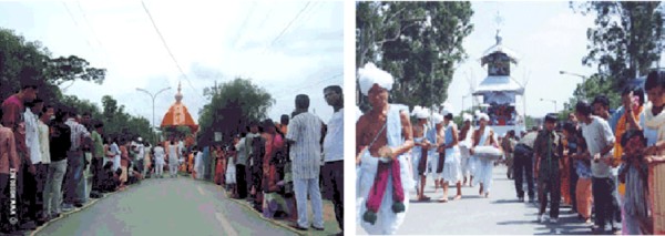 (L) ISKCON Manipur Rath Yatra Festival , Manipur Vaishnava Traditional Rath Yatra