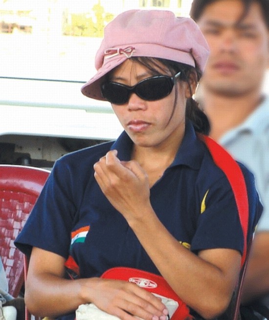 File Photo of Five times World Champion boxer MC Mary Kom who is the only women boxer to represent India in the ensuing London Olympics