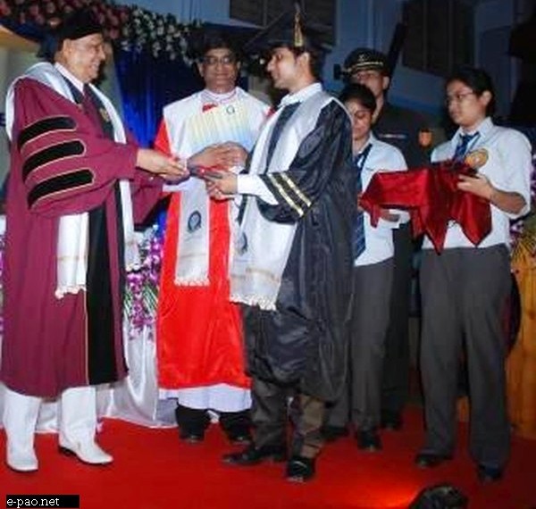 Assam Governor J.B. Patnaik and Vice-Chancellor Dr Stephen Mavely at the convocation, 19 September 2012