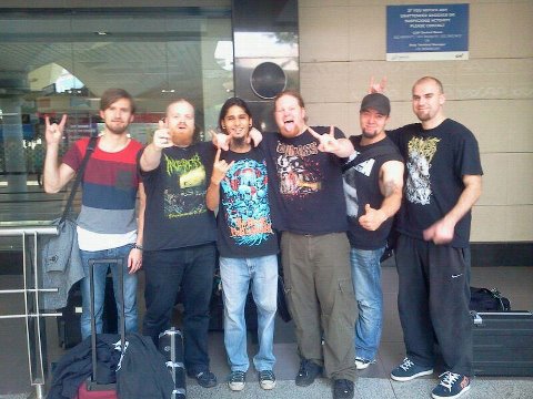 Danish Death Metal Powerhouse - Dawn of Demise  landed at Mumbai airport today morning on their way to Imphal