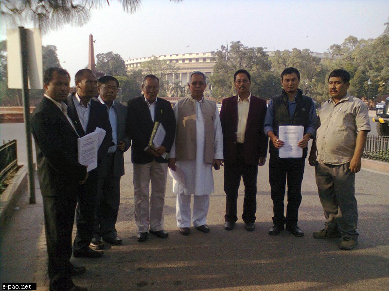 Memorandum on ILP submitted to Union Home Minister at Delhi on Nov 23 2012