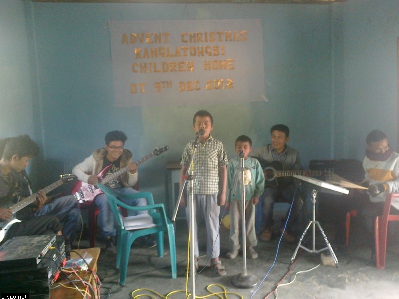 An advent Christmas with them at Kanglatongbi Orphange Home on 9th December 2012