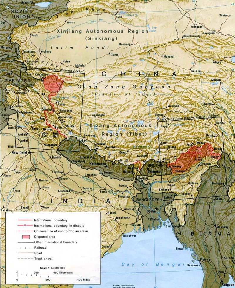 India China Map 