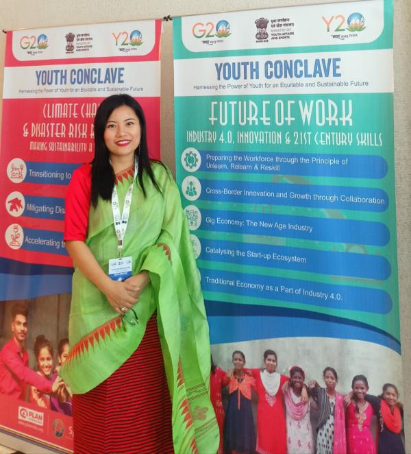  Khoirom Matouleibi represented Manipur at Y20 Youth Conclave 2023 