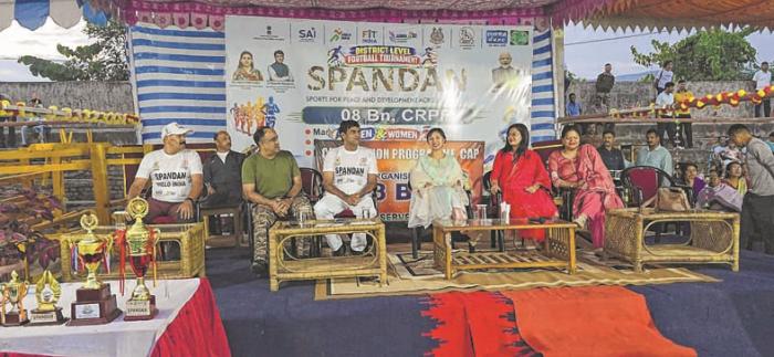 District-Level Football Tournament organised by 08 Bn CRPF begins in Bishnupur