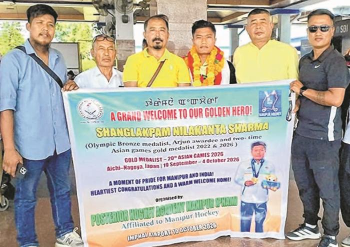 Manipur's hockey hero Nilakanta Sharma given warm reception