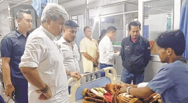 MLA Nishikant visits injured