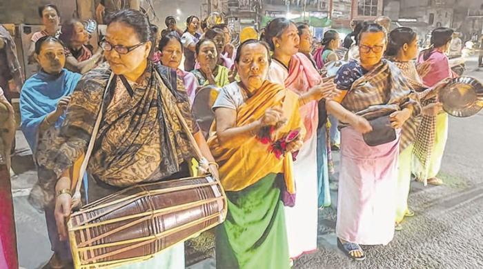 Noise protest rings through streets of Imphal